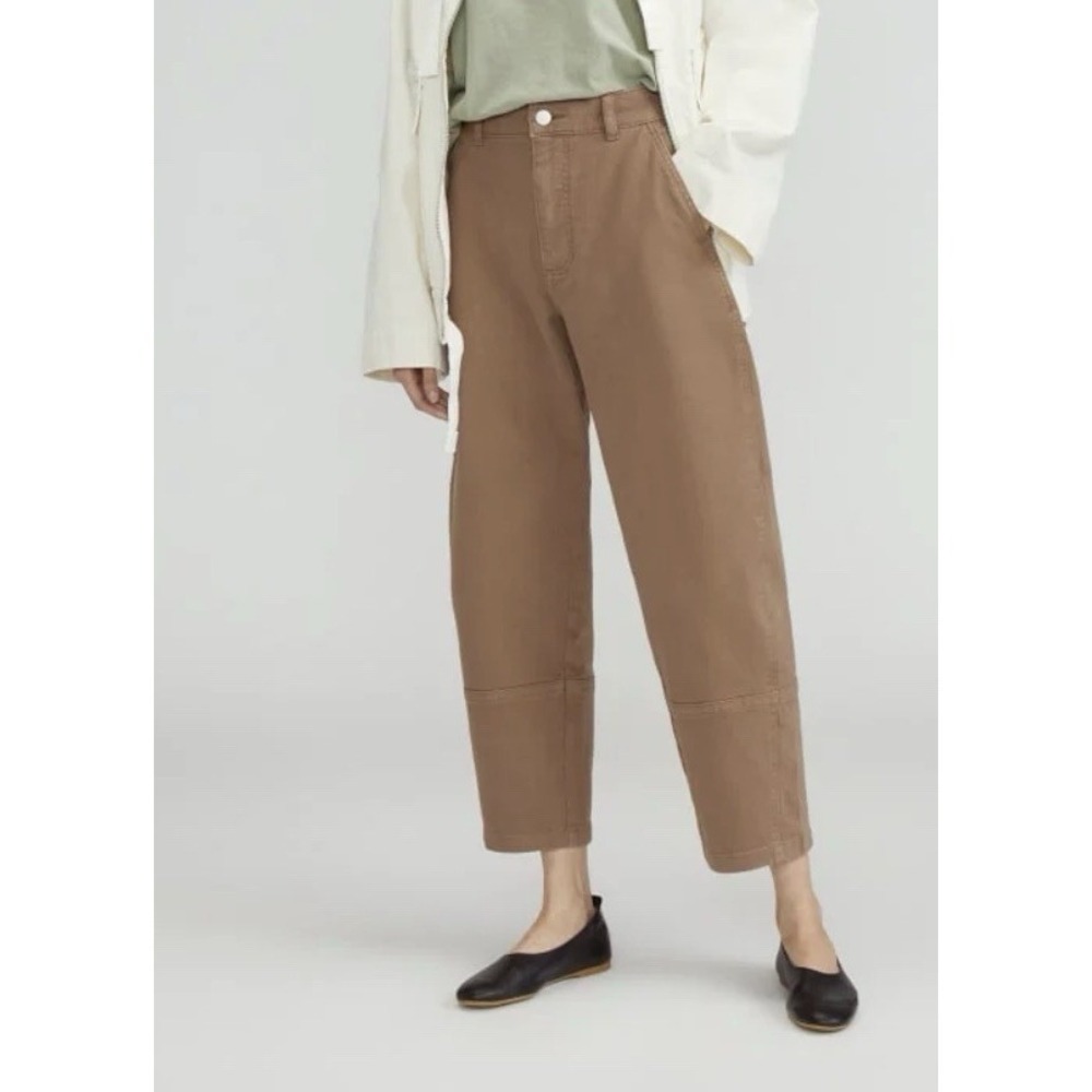 NWT Everlane The Utility Barrel Pant Toasted Coconut‎ Brown Cropped Size 6